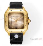 THB Factory Copy Cartier Santos Arabic Dial Middle East Special Edition Watch Yellow Gold